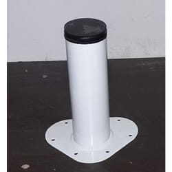 Hettich - Pied de table basse réglable - Acier époxy blanc