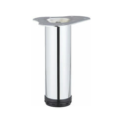 Hettich - Pied table basse cylindrique réglable, h. 20-23 cm acier chromé
