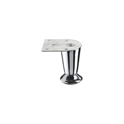 Hettich - Pied meuble cylindrique fixe acier chromé gris - h. 70 mm