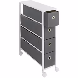 Étagère de cuisine étroite sur roulettes, idéale pour les petits espaces Design fonctionnel : Maximex a créé un support de cu ...