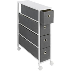 Étagère de cuisine étroite sur roulettes, largeur 20 cm