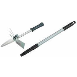 Accessoire jardinage multifonctionnel avec manche télescopique