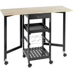 Barre de cuisine sur roulettes, pliable