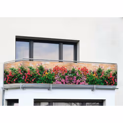 Housse de balcon fleurie que vous adapterez à la taille de votre balcon Housse de balcon : créez une atmosphère unique sur vo ...