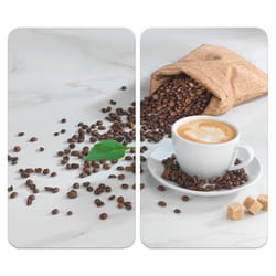 WENKO Lot De 2 Protections Plaque Cuisson Verre Trempé - Planche à Découper Et Extension Plan De Travail
