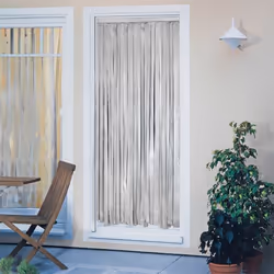 WENKO Rideau de Porte Isolation Thermique  Anti-Chaleur & Reflète le Soleil  Circulation dAir Optimale  Blanc / Noir  90x200