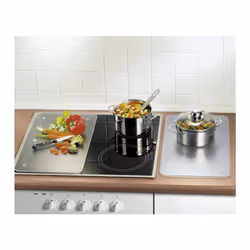 WENKO Transparent planche à découper pour cuisine Rectangulaire Plastique, Verre trempé, Élastomère thermoplastique (TPE)