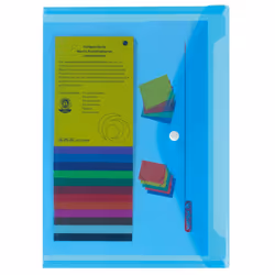 Herlitz 10657948 fichier Polypropylène (PP) Bleu, Transparent A4