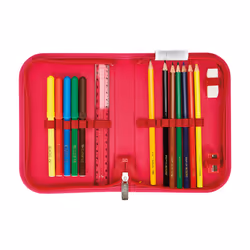 Herlitz SoftLight Plus Stars&Strips Ensemble de cartables Fille Polyester Rose, Rouge
