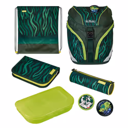 Herlitz SoftLight Plus Jungle, Étui pour crayons, Sac de sport, Lunch box, Plumier, Cartable, Garçon, Ecole primaire, Sac à d ...