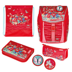 Herlitz FiloLight Plus Speed Ensemble de cartables Fille Polyester Bleu, Rouge