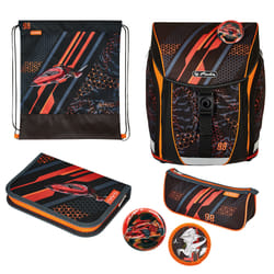 Herlitz FiloLight Plus Speed Ensemble de cartables Garçon Polyester Noir, Orange