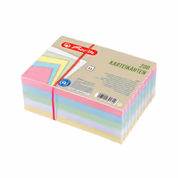Herlitz 50041145, Multicolore, A6, Papier ligné, 180 g/m², 200 pièce(s)