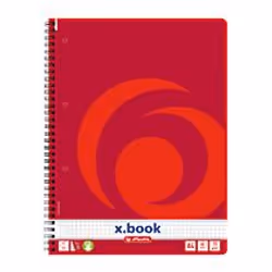Herlitz 10834117, Rouge, A4, 80 feuilles, 70 g/m², Papier quadrillé