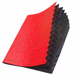 Herlitz 10843324 intercalaire de classement Album de présentation Carton, Chanvre de Manille Noir, Rouge
