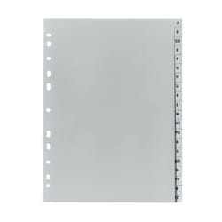 Herlitz 10843522 intercalaire de classement Onglet avec index alphabétique Polypropylène (PP) Gris