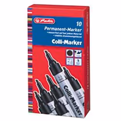 Herlitz 10845360 marqueur indélébile Noir 10 pièce(s)