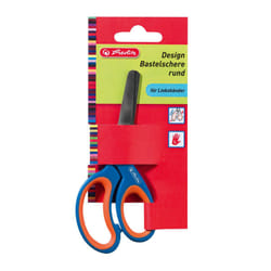 Herlitz 10897163 ciseaux à bouts ronds Ciseaux pour loisirs créatifs Découpe droite Bleu, Rouge