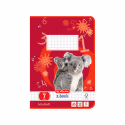 Herlitz 340075, Multicolore, 32 feuilles, Papier quadrillé, A5, 80 g/m², Garçon/Fille