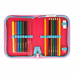 Herlitz SoftLight Plus GreenLine Pink Bubbles Ensemble de cartables Fille Polyester Bleu, Rose