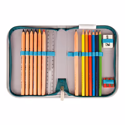 Herlitz FiloLight Plus Heavy Metal Ensemble de cartables Garçon Polyester Gris, Turquoise