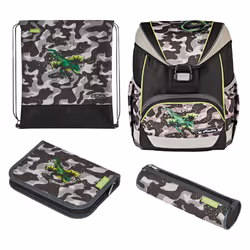 Herlitz UltraLight Plus Camo Dragon, Étui pour crayons, Sac de sport, Plumier, Cartable, Garçon, Ecole primaire, Sac à dos, 1 ...