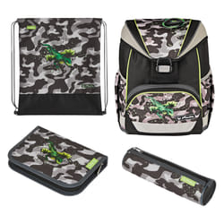 Herlitz UltraLight Plus Camo Dragon Ensemble de cartables Garçon Polyester Noir, Gris