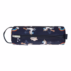 Herlitz Quattro Dreamy Unicorn Trousse à crayons Polyester Multicolore, Marine