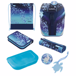 Herlitz SoftLight Plus Greenline Blue Ice, Lunch box, Plumier, Étui pour crayons, Cartable, Sac de sport, Fille, Ecole primai ...