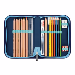 Herlitz SoftLight Plus Greenline Blue Ice Ensemble de cartables Fille Polyester Bleu, Marine