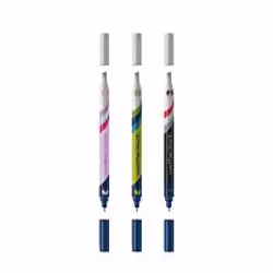 Herlitz Deux Effaceurs avec Une Pointe Ciselée, Stylos à encre gel avec bouchon, Bleu, Multicolore, Plastique, Plastique, Amb ...