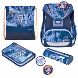 Herlitz UltraLight Plus TechMech, Plumier, Étui pour crayons, Cartable, Sac de sport, Garçon, Ecole primaire, Sac à dos, 16 L ...