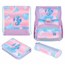 Herlitz Loop Plus Ocean Lights, Plumier, Étui pour crayons, Cartable, Sac de sport, Fille, Ecole primaire, Sac à dos, 17 L, P ...