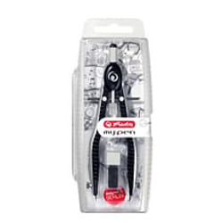 Herlitz 11122322 compas à secteur Noir, Gris