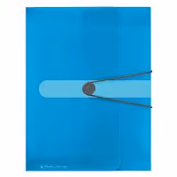 Herlitz 11206141, A4, Polypropylène (PP), Bleu, Transparent, Paysage/portrait, 4 mm, Elastique