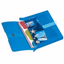 Herlitz 11206141 fichier Polypropylène (PP) Bleu, Transparent A4
