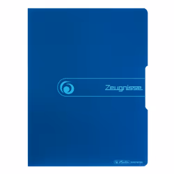 Herlitz Zeugnisse, Porte-documents, A4, Polypropylène (PP), Bleu, Portrait, 20 pochettes