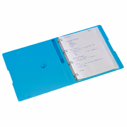 Herlitz 11217148 classeur à anneaux Bleu, Transparent