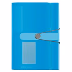 Herlitz 11277944, Polypropylène (PP), Bleu, Transparent, Paysage, Carte de visite, Elastique, 1 pièce(s)