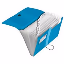Herlitz 11277944 fichier Polypropylène (PP) Bleu, Transparent