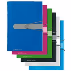 Herlitz 11277944 fichier Polypropylène (PP) Bleu, Transparent