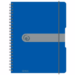 Herlitz 11293065, Monochromatique, Bleu, A4, 80 feuilles, 80 g/m², Adulte