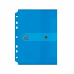 Herlitz 11293826, A5, Polypropylène (PP), Bleu, Transparent, Portrait, Bouton pression, 1 pièce(s)