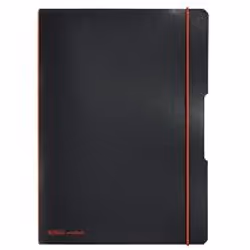 Herlitz my.book flex, Noir, A4, 40 feuilles, 80 g/m², Papier quadrillé