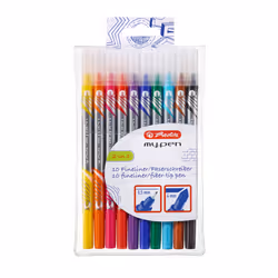 Herlitz 11367232, 10 pièce(s), Noir, Bleu, Marron, Vert, Orange, Rose, Violet, Rouge, Jaune, Pointe fine, Multicolore, Multic ...