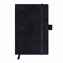 Herlitz 11369782, Noir, A5, 96 feuilles, 80 g/m², Papier ligné, Universel