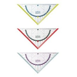 Herlitz 11367950 triangle Plastique Bleu, Rouge, Transparent, Jaune