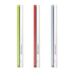 Herlitz 1136799 règle 300 mm Plastique Bleu, Rouge, Blanc, Jaune