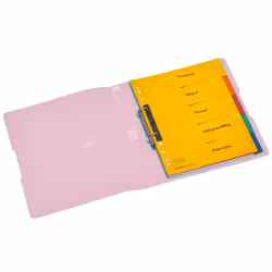 Herlitz 11409026 classeur à anneaux Rose, Transparent