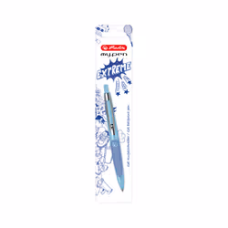 Herlitz my.pen, Clip, Stylo à bille rétractable avec clip, Rechargeable, Bleu, 1 pièce(s)